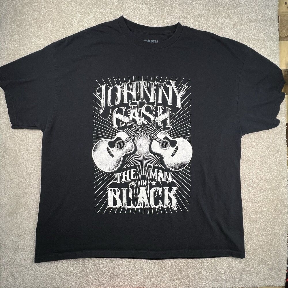 JOHNNY CASH The Man In Black T-Shirt MEN'S  Sz 2XL Country Music (Vtg Style) Tee